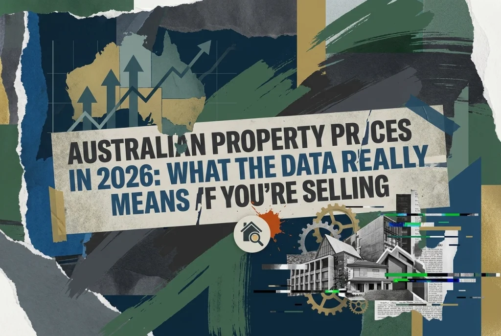 Professional header image for industry analysis: Australian Property Prices in 2026: What the Data Really ...