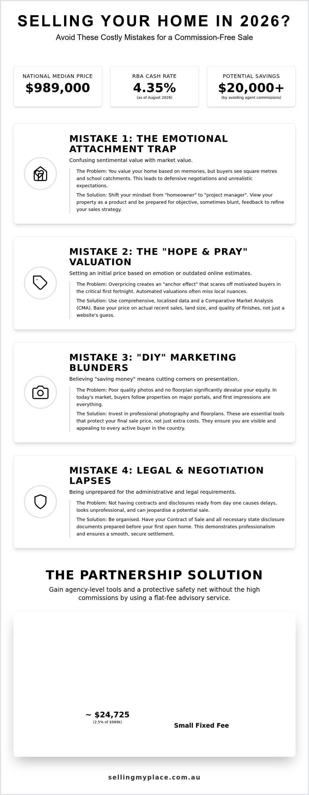 Mistakes to Avoid When Selling Your Own Home: The 2026 Australian Seller’s Guide